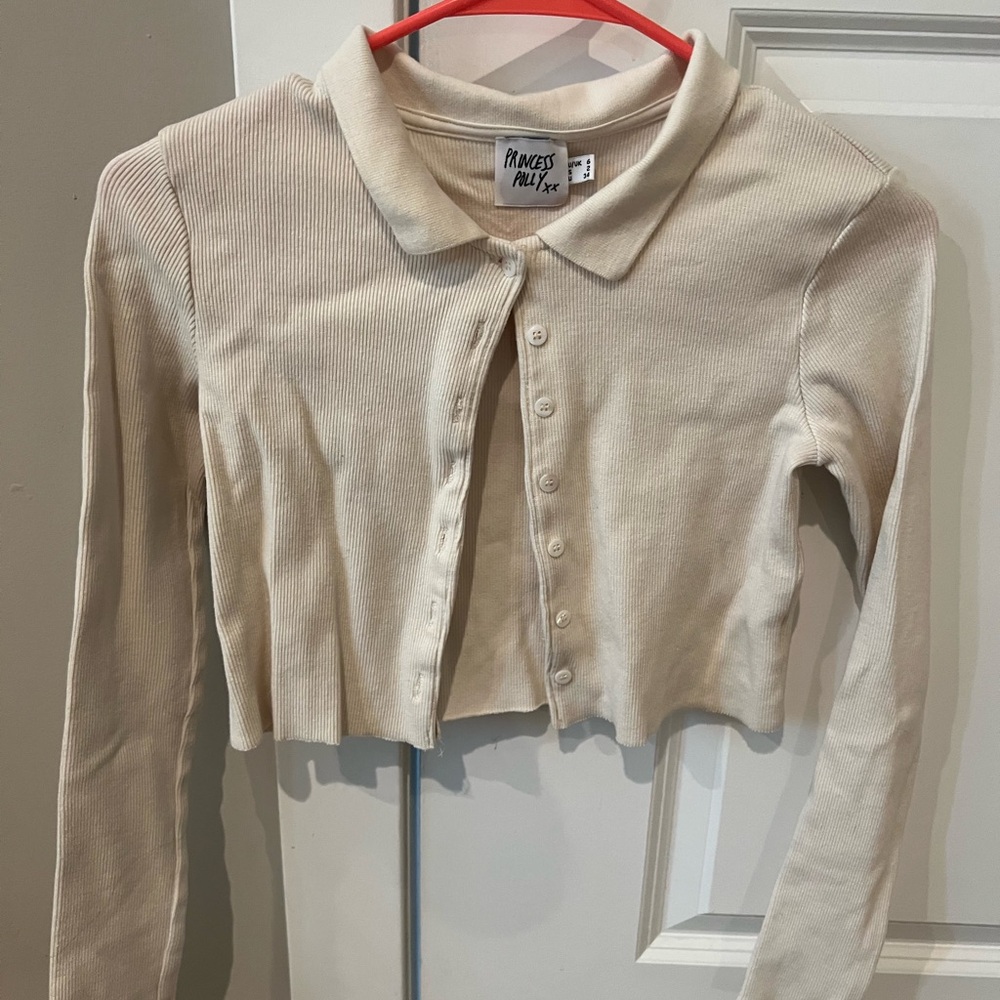 Princess Polly | button up crop top | size XS
